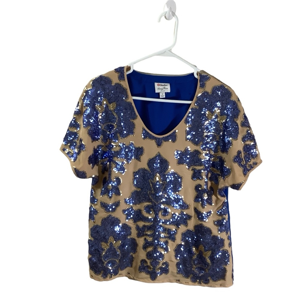 Neiman Marcus Tracy Reese X Target Blue Sequin Top
